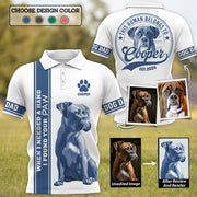 When Needed A Hand I Found Your Paw - Personalized Dog Dad Mom Shirt - Custom Photo Gift For Dog Lovers T1807