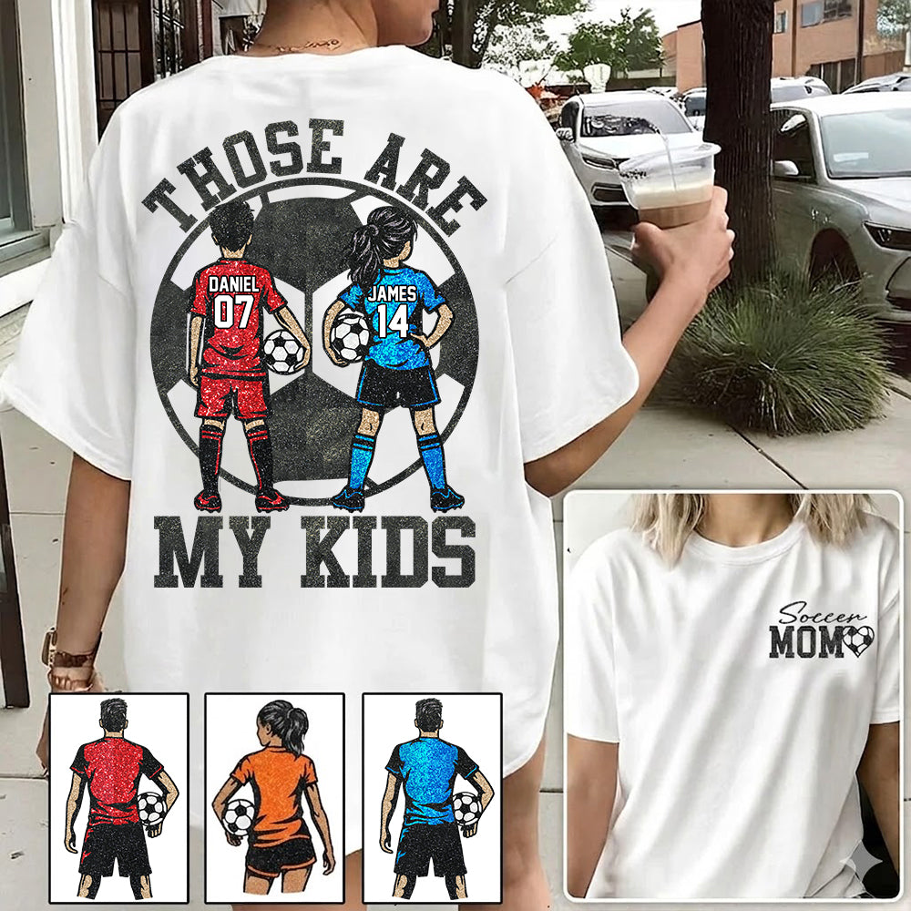 Personalized Soccer Mom Shirt, Those Are My Boy Sweatshirt, Soccer Kids Game Day Tee, Retro Cheer Mom Tee Na02