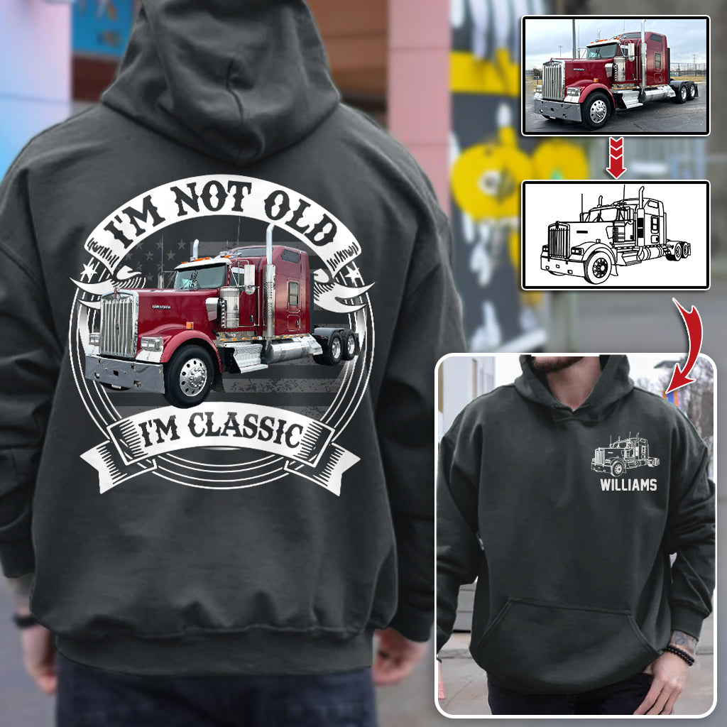 I'm Not Old I'm Classic Kenworth W900 Graphic Personalized Car's Photo Shirt