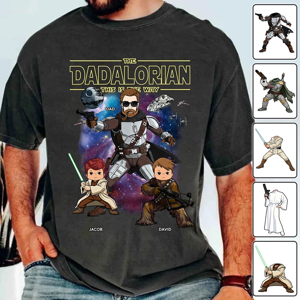 Custom The Dadalorian This Is The Way Vintage Style Shirt For Dad - Father's Day Gift Idea 2026 Vh01