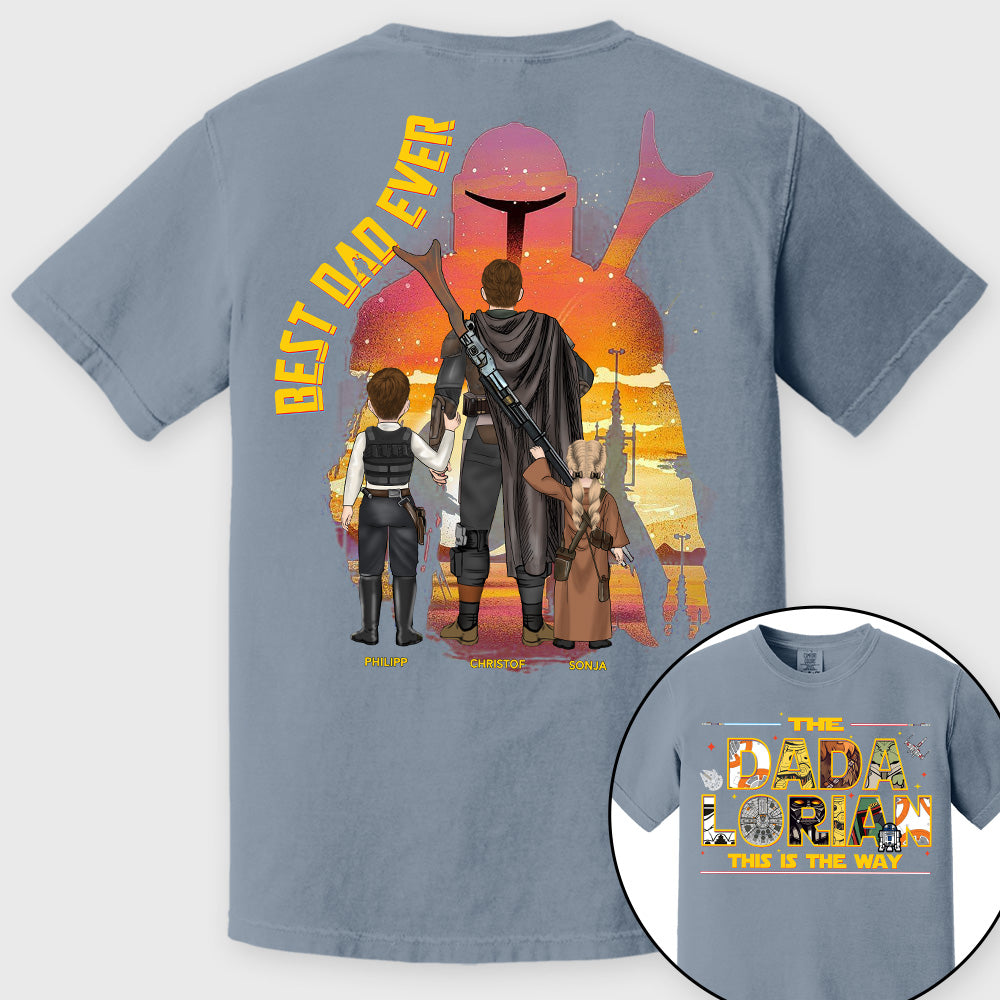 The Dadalorian This Is The Way - Personalized Shirt Custom Nickname With Kids Gift For Dad 2026 Vrs2 T1807