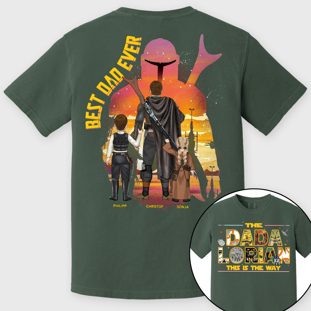 The Dadalorian This Is The Way - Personalized Shirt Custom Nickname With Kids Gift For Dad 2026 Vrs2 T1807