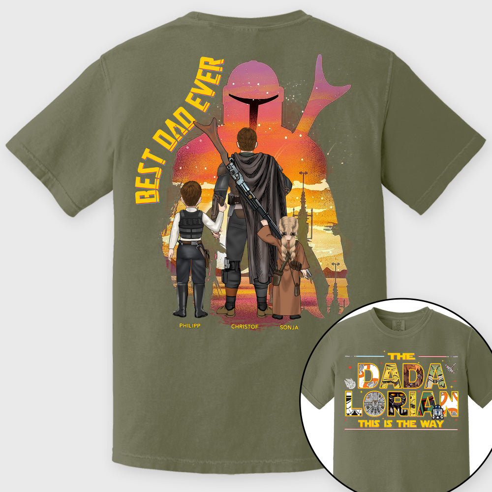 The Dadalorian This Is The Way - Personalized Shirt Custom Nickname With Kids Gift For Dad 2026 Vrs2 T1807