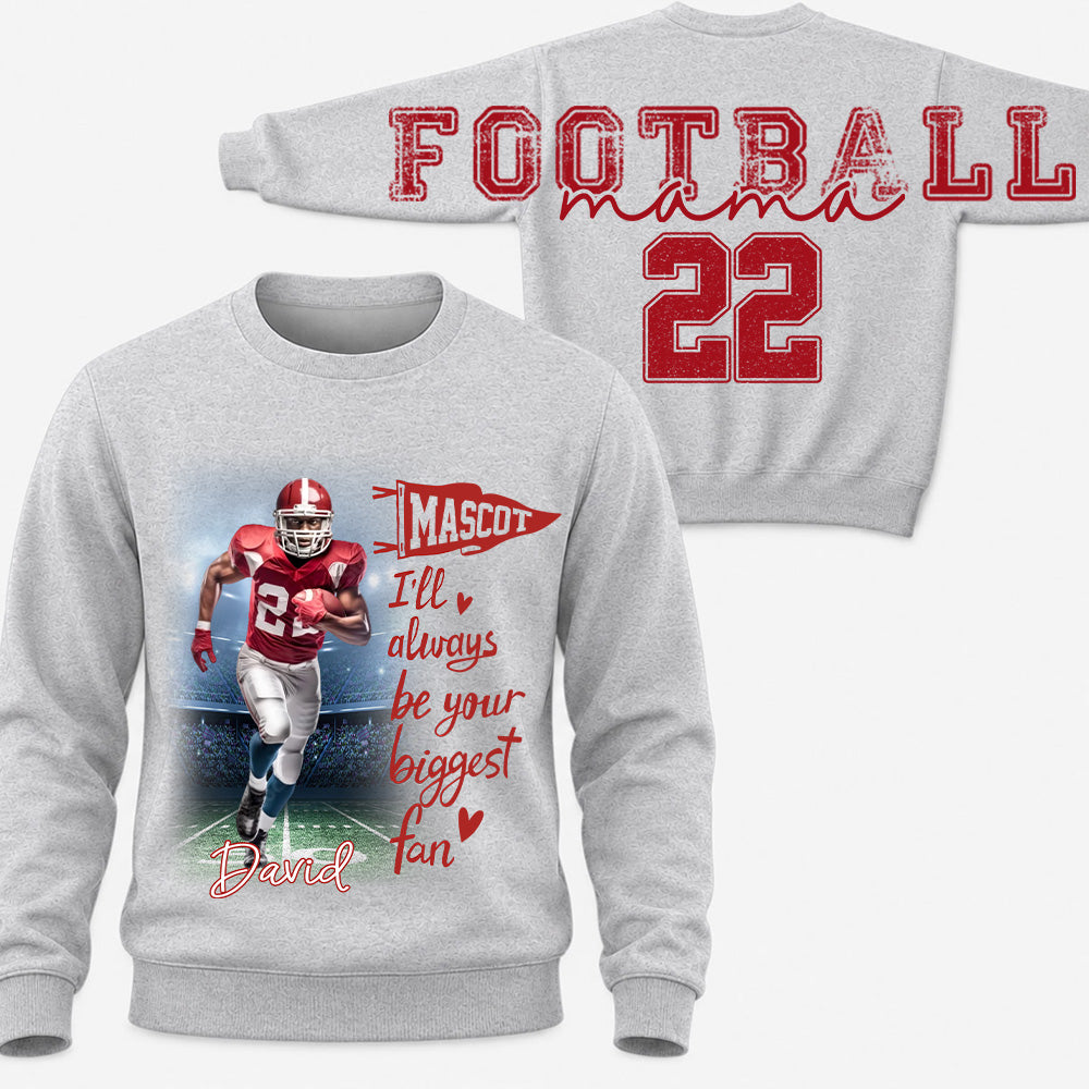 Football Mama - Personalized Shirt For Football Lover - Custom Photo Football Player NA04
