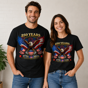 America 250 Years T-Shirt, 1776-2026 USA 250th Anniversary Independence Day Tee