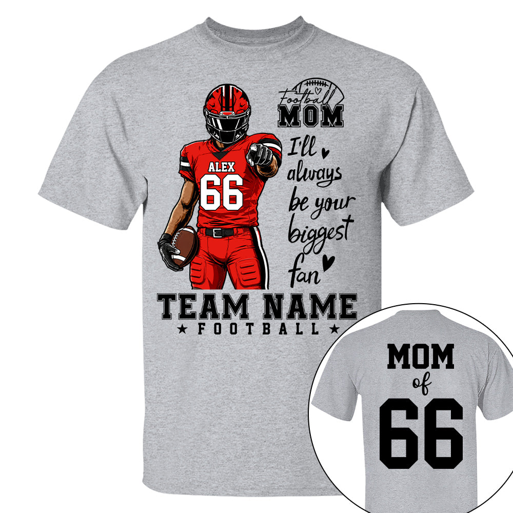 Personalized American Football Mom Shirt - Football GameDay Custom Shirt For Mom, Dad, Family