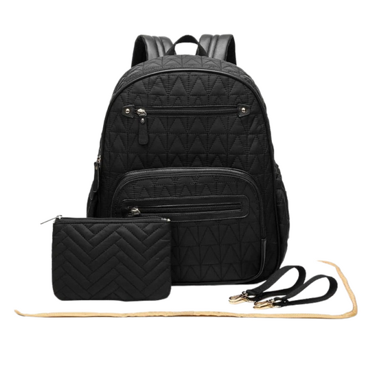 Stellar Luxe Voyager Leather Diaper Backpack