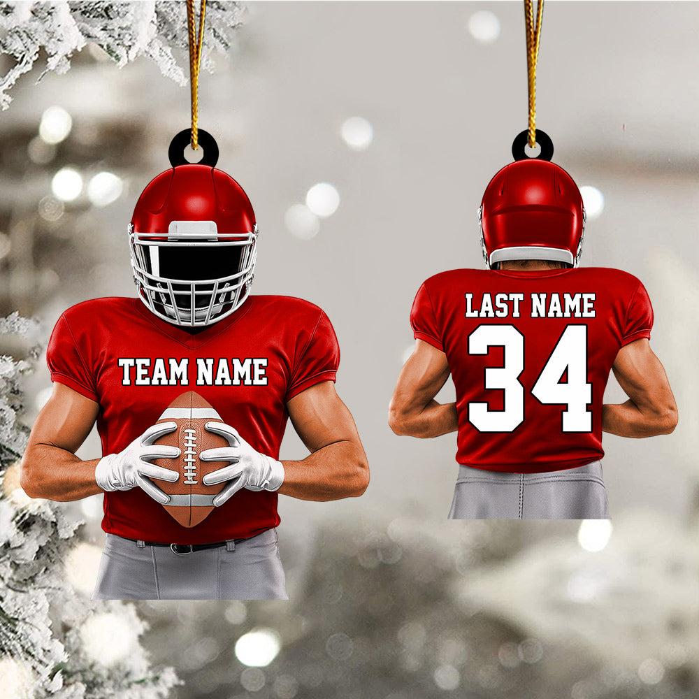 Luxury Ornament American Football Personalized Ornament Gift For Football Player Football Lovers Li29