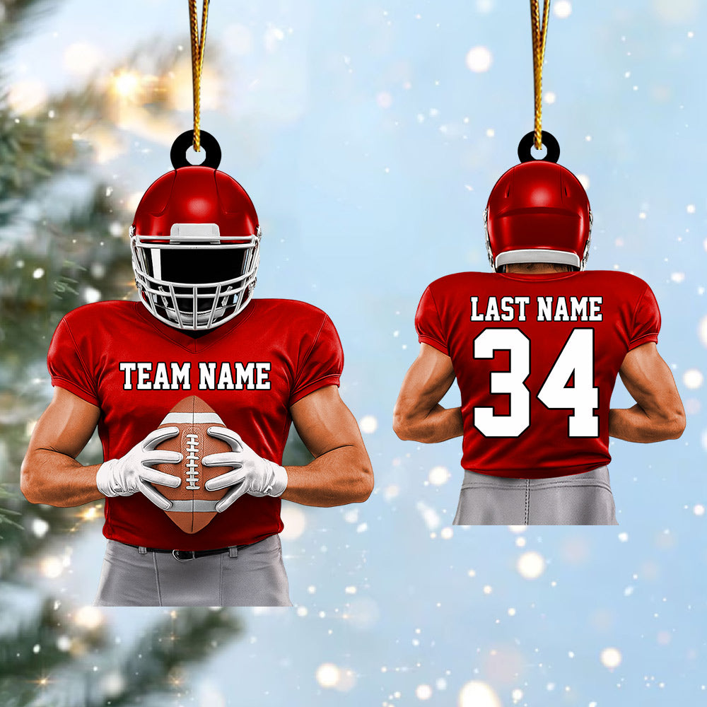 Luxury Ornament American Football Personalized Ornament Gift For Football Player Football Lovers Li29