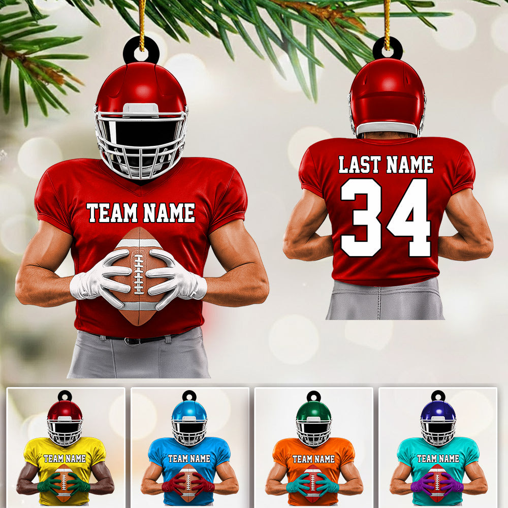Luxury Ornament American Football Personalized Ornament Gift For Football Player Football Lovers Li29