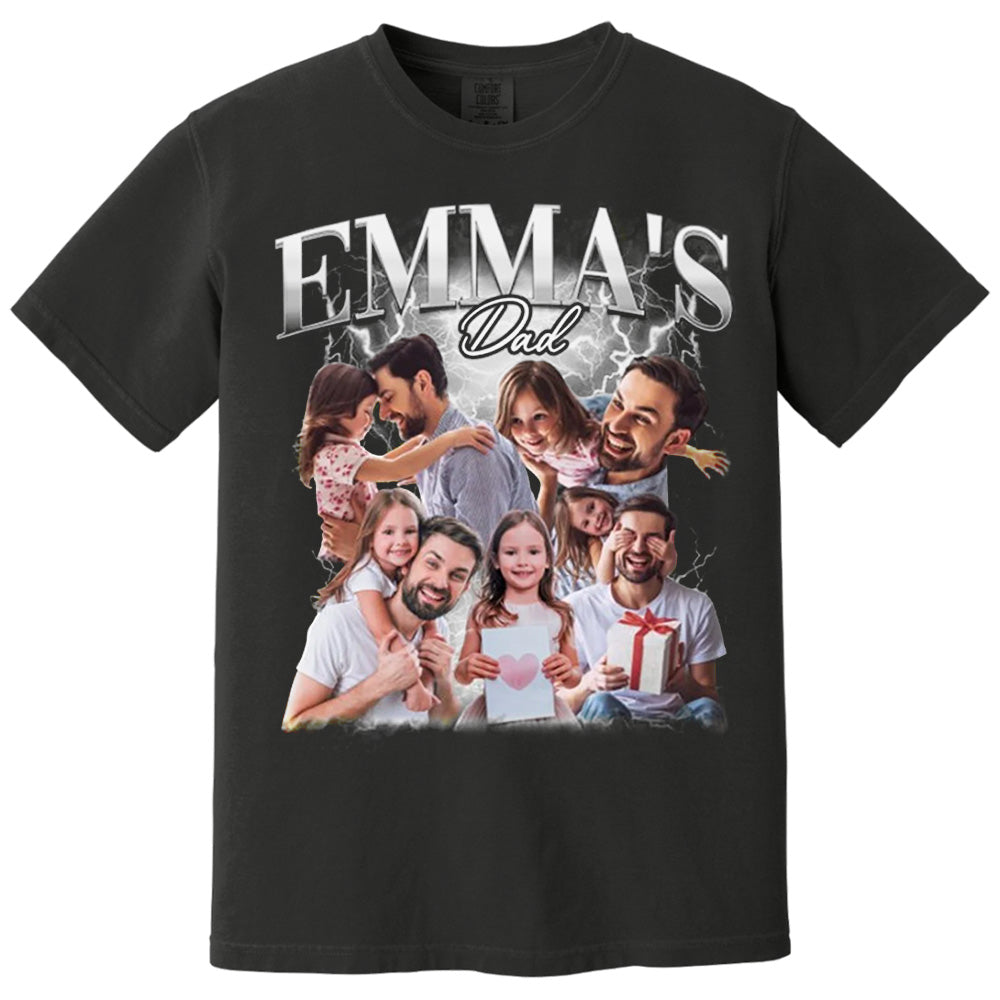 Fathers Day Gift From Daughter, Customized Dad Own Bootleg Rap Tee Shirts, Custom Vintage Shirt
