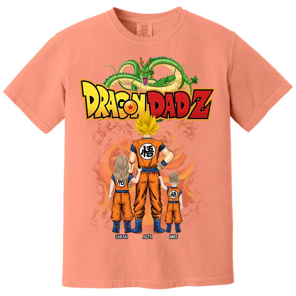 Custom Best Dad Saiyan Shirt, Dragon Dad  Shirt Gift For Father's Day L0411 Hv01