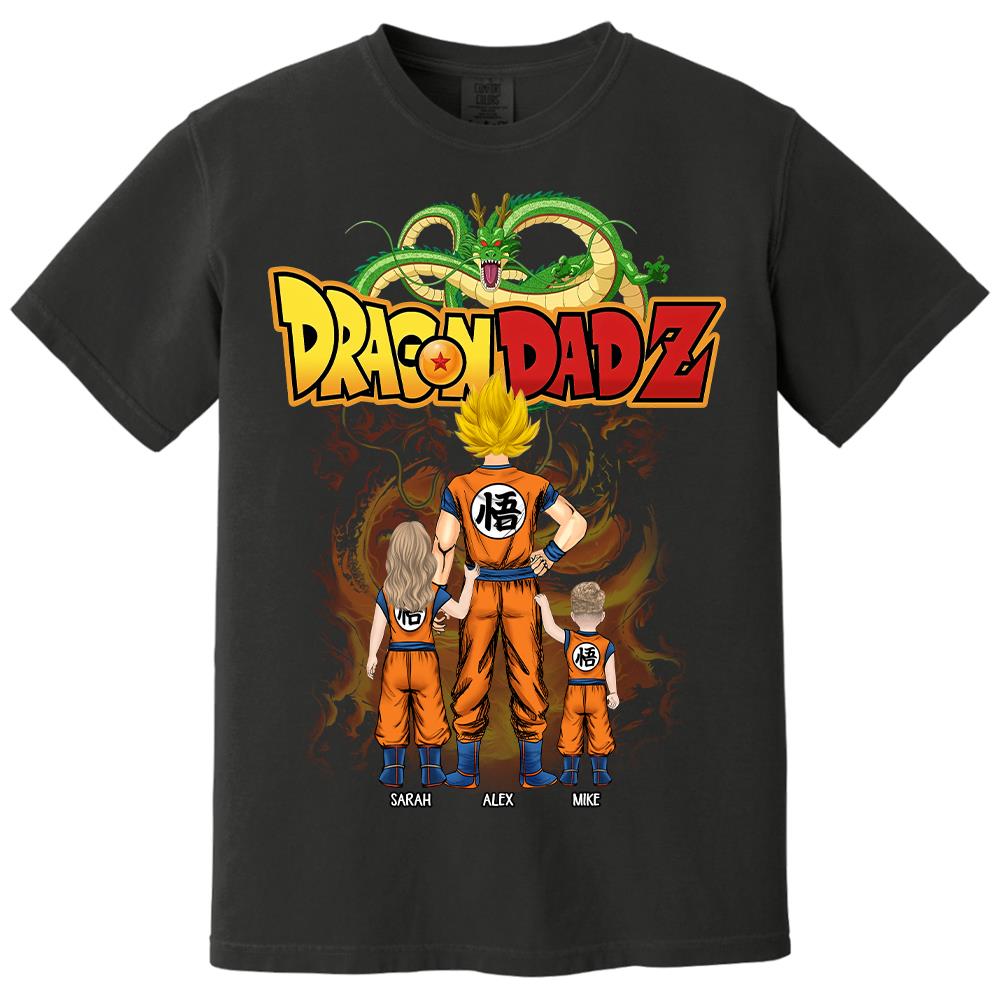 Custom Best Dad Saiyan Shirt, Dragon Dad  Shirt Gift For Father's Day L0411 Hv01