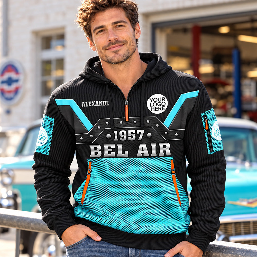 This Is How I Roll - Custom Photo Classic Car Personalized Hoodie Half Zipper - Custom Vehicle Shirt K1702 MT2