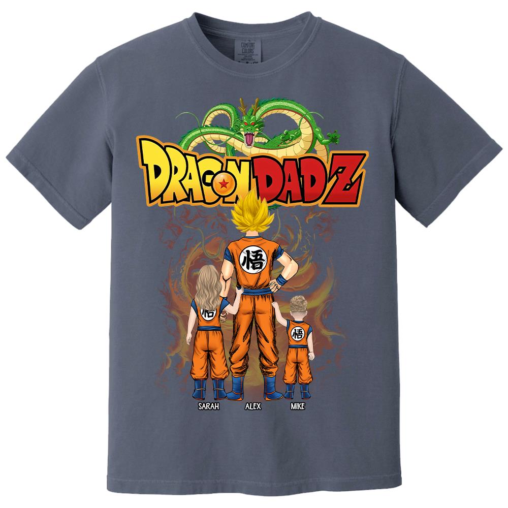 Custom Best Dad Saiyan Shirt, Dragon Dad  Shirt Gift For Father's Day L0411 Hv01