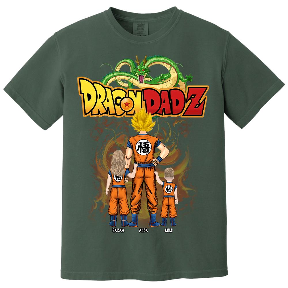 Custom Best Dad Saiyan Shirt, Dragon Dad  Shirt Gift For Father's Day L0411 Hv01