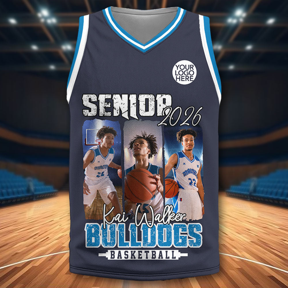 Custom Photo Basketball Player Basketball Jersey- Personalized Team Name School Name Jersey A2110 Vrs2 Pt99