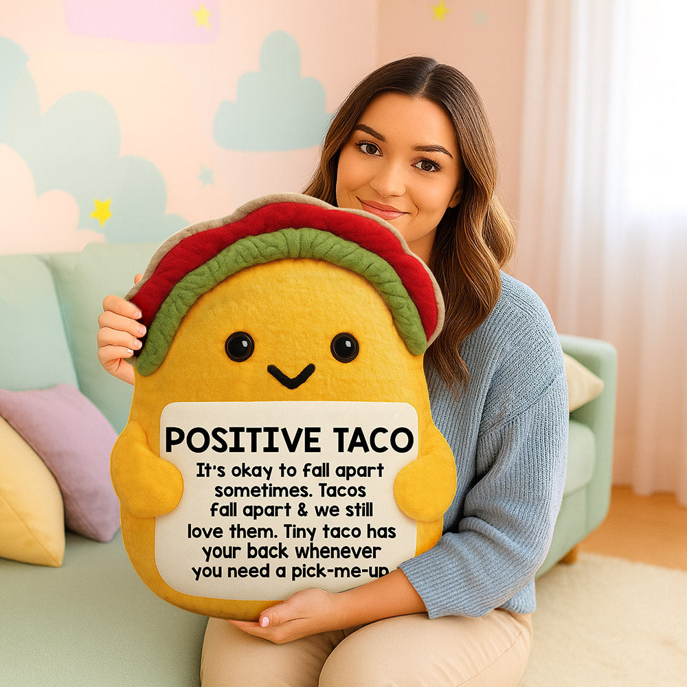 Custom Ugly Plush Taco Pillow, Personalized Emotional Support Gift, Christmas, Birthday, Thanksgiving & Stocking Stuffer Idea Nh00