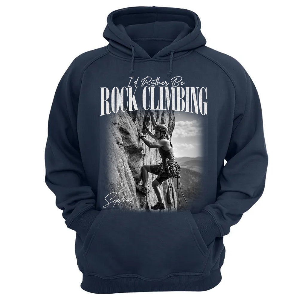 I'd Rather Be Rock Climbing – Washed Tee Retro Bootleg Shirt For Rock Climbing Lovers T1807