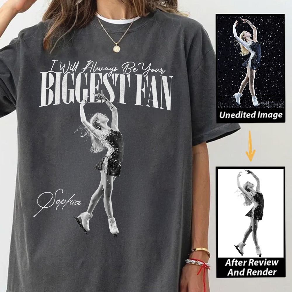 I'll Always Be Your Biggest Fan - Washed Tee Retro Bootleg Shirt For Figure Skating Na02