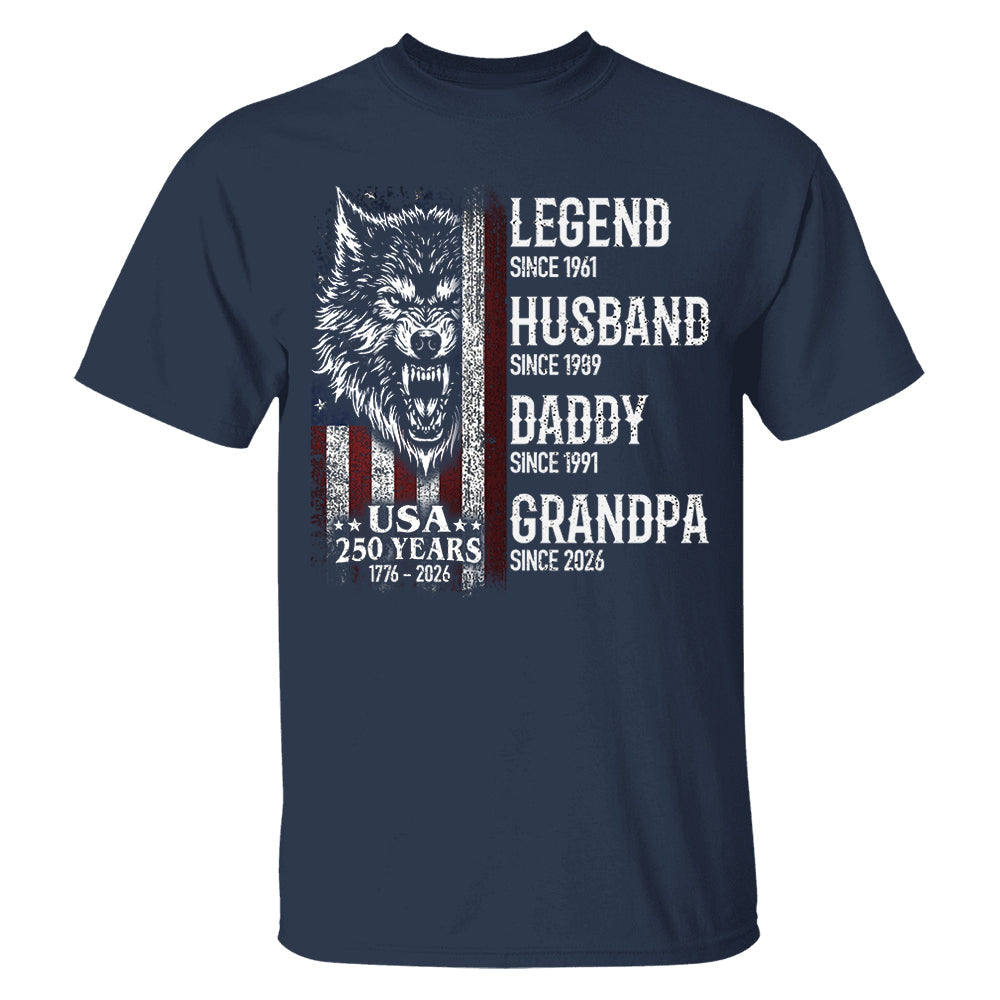 Legend Husband Dad Grandpa Shirt with Customize Nickname, Est, Face - Personalized Fathers Day Shirt, First Time Dad T-Shirt Do99