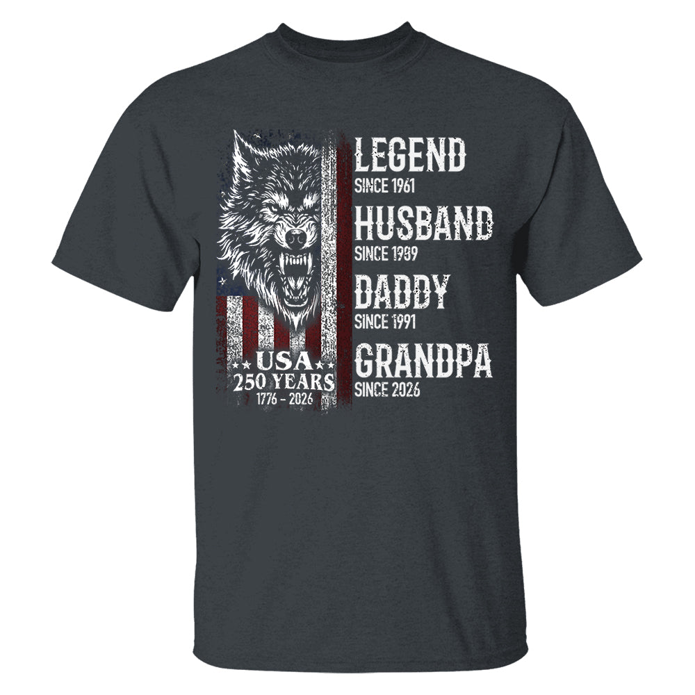 Legend Husband Dad Grandpa Shirt with Customize Nickname, Est, Face - Personalized Fathers Day Shirt, First Time Dad T-Shirt Do99