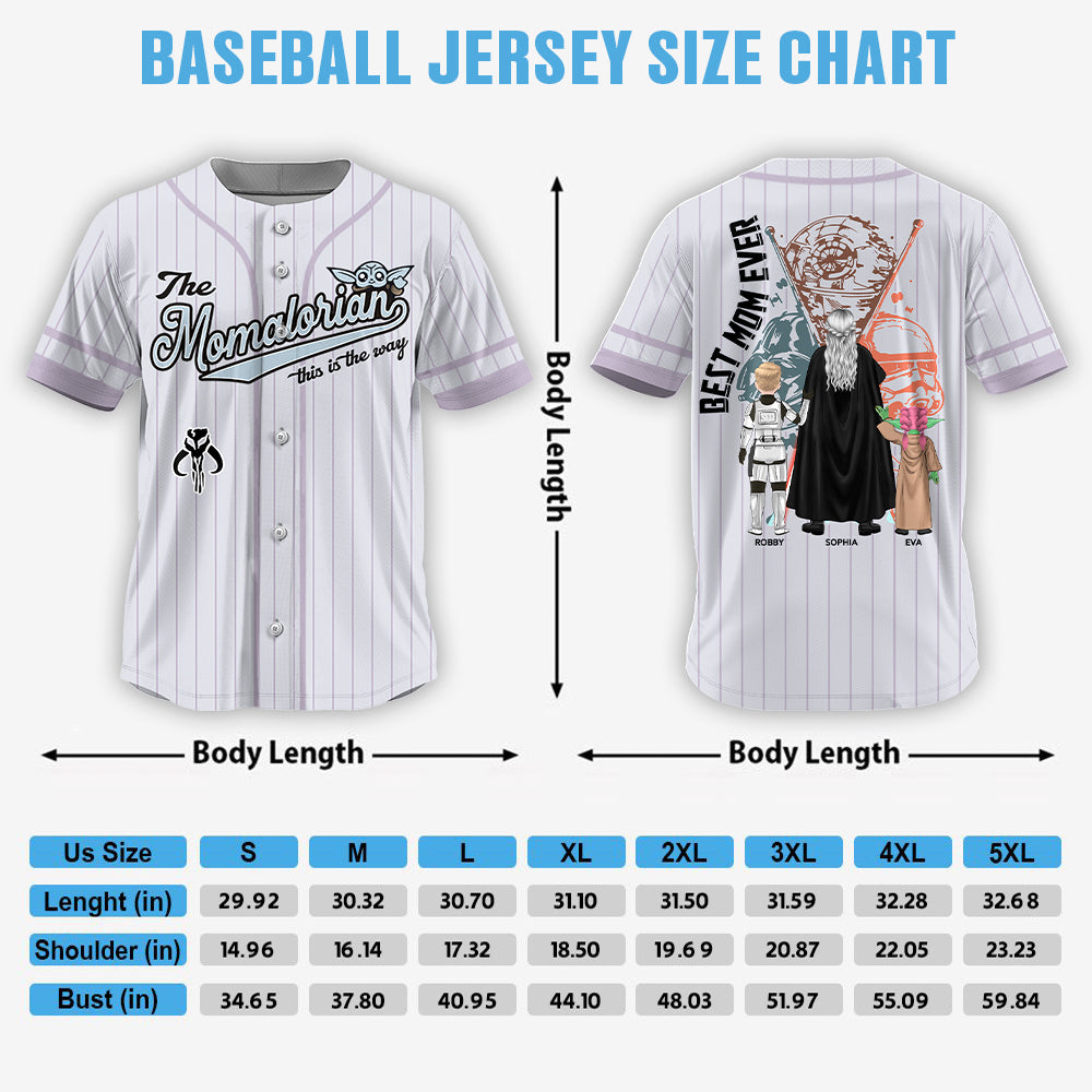 Personalized The Momalorian This Is The Way Baseball Jersey Shirt For Mom - Custom Mother's Day Gift 2026 Ver 2 New Hv01