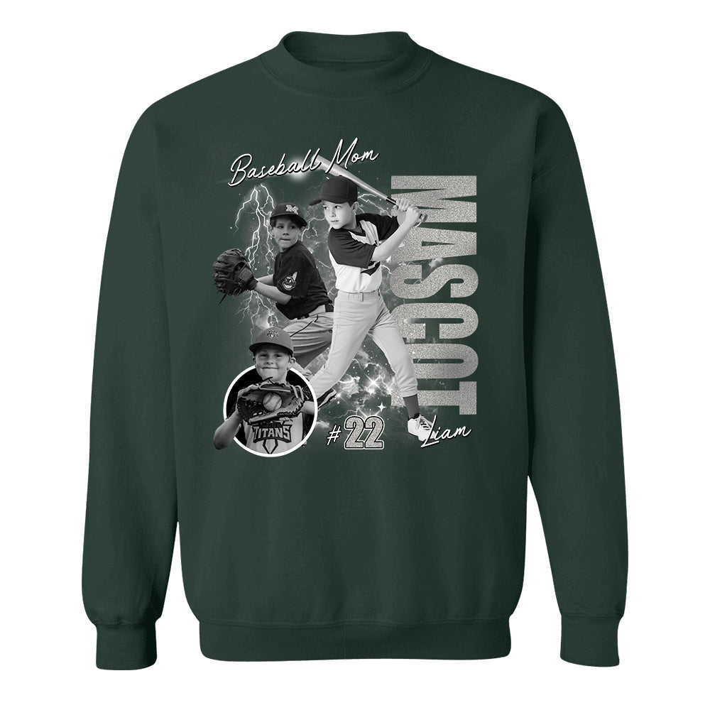 Custom Photo Baseball Player Shirt - Personalized Team Name School Name Bootleg Shirt NA04