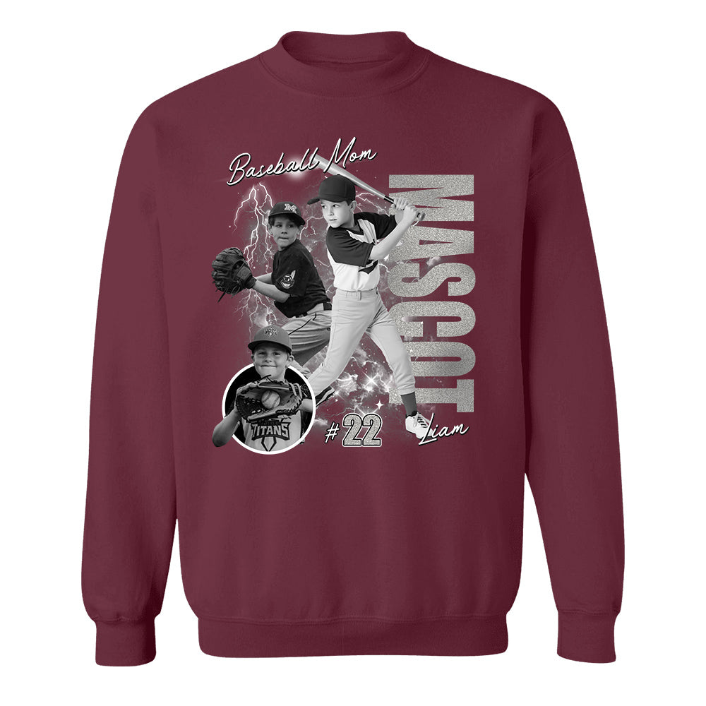 Custom Photo Baseball Player Shirt - Personalized Team Name School Name Bootleg Shirt NA04