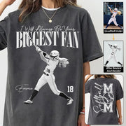 I'll Always Be Your Biggest Fan - Washed Tee Retro Bootleg Shirt For Softball Player Vr2 Na02 Do99
