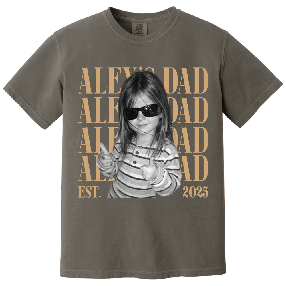 Classic Custom Dad Vintage Photo Shirt: Personalized Fathers Day Shirt With Kids Photo, Funny Dad Shirt, Best Dad Ever Shirt, New Dad Gift T24