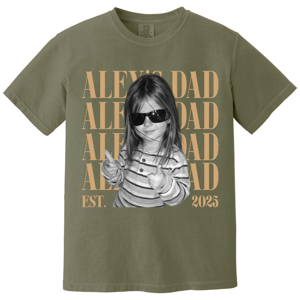 Classic Custom Dad Vintage Photo Shirt: Personalized Fathers Day Shirt With Kids Photo, Funny Dad Shirt, Best Dad Ever Shirt, New Dad Gift T24