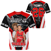 Cheerleader I Will Always Be Your Biggest Fan Personalized All Over Print Shirt For Cheer Mom Grandma Cheer Family Game Day Shirt H2511 Trna