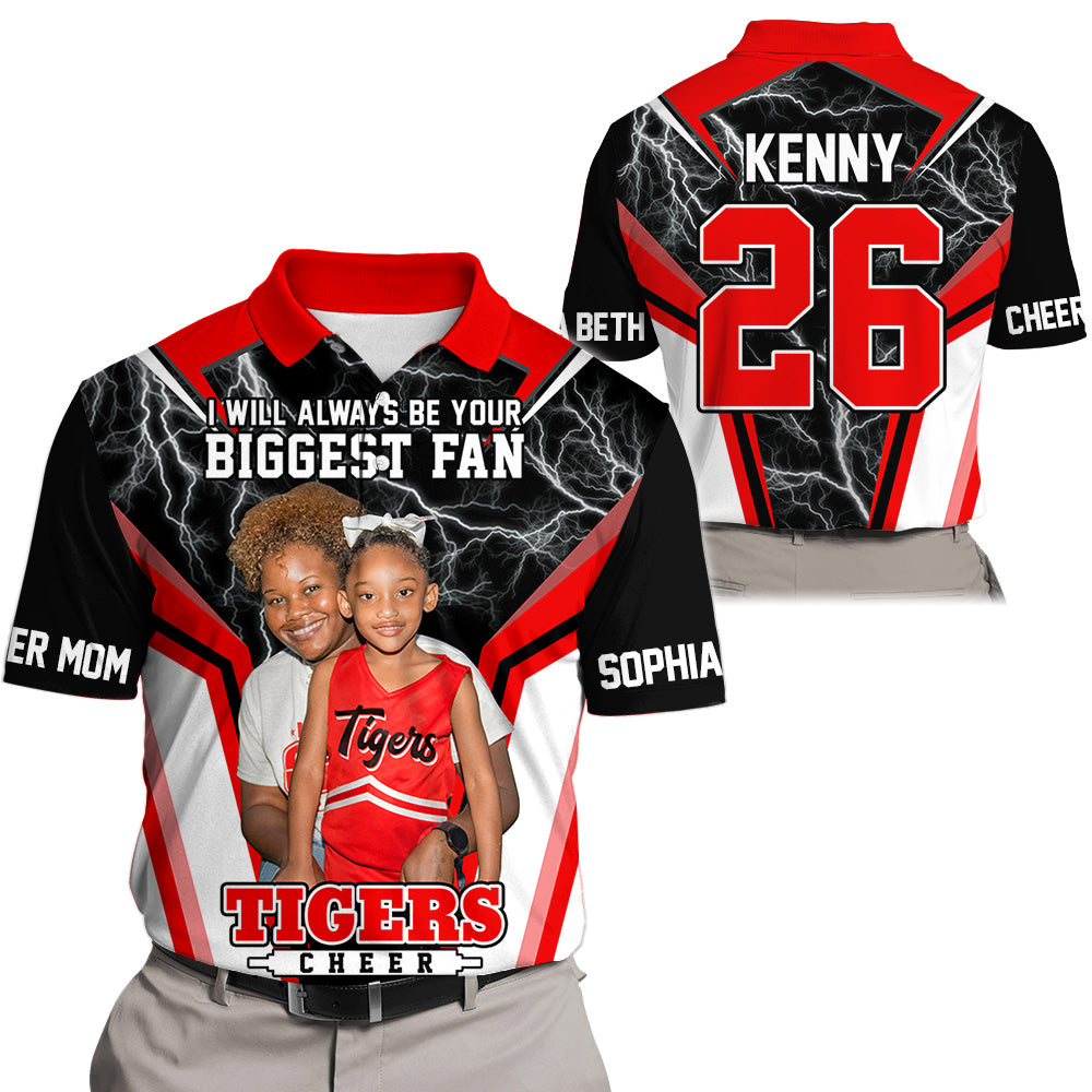 Cheerleader I Will Always Be Your Biggest Fan Personalized All Over Print Shirt For Cheer Mom Grandma Cheer Family Game Day Shirt H2511 Trna