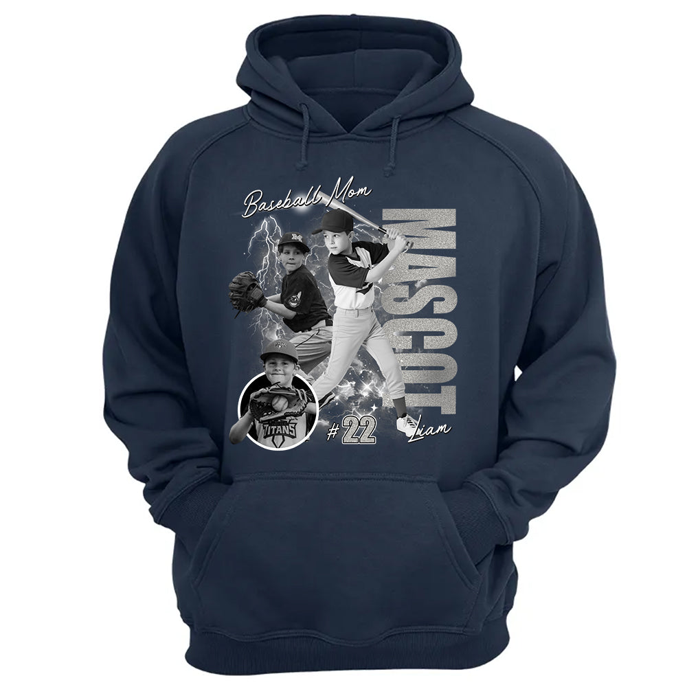Custom Photo Baseball Player Shirt - Personalized Team Name School Name Bootleg Shirt NA04