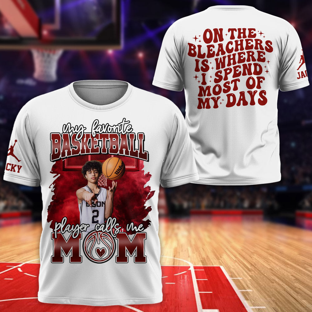 My Favorite Basketball Player Calls Me Mom - Personalized All Over Print Shirt For Basketball Family T1807