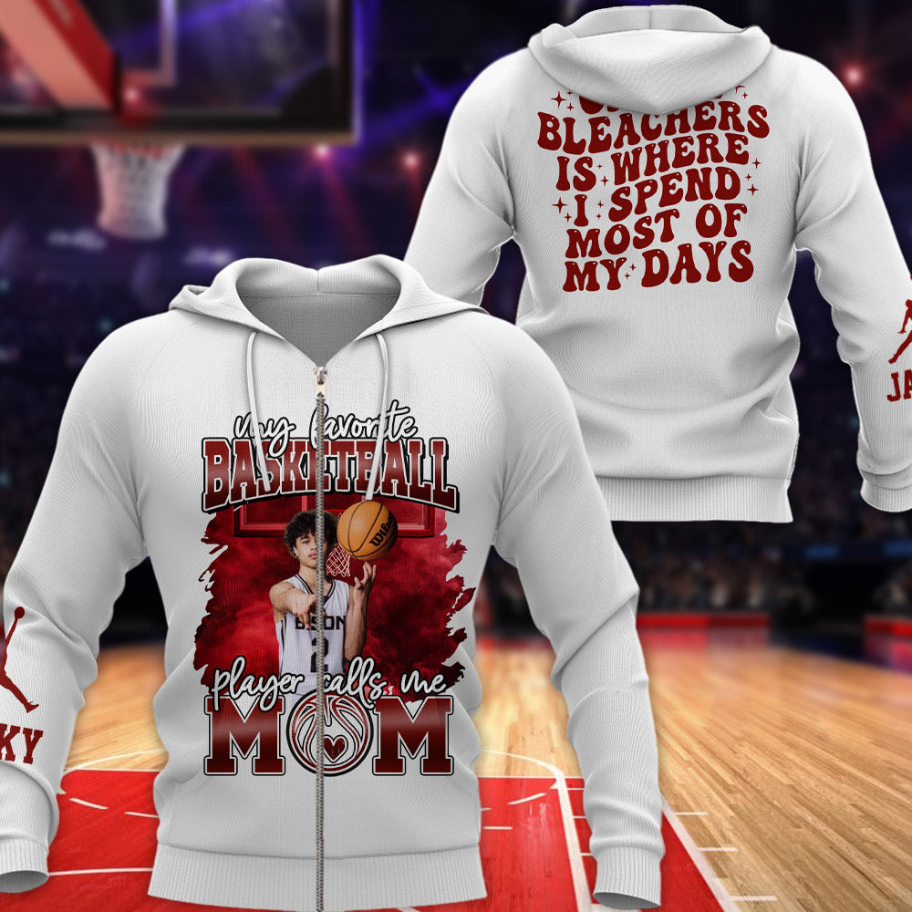 My Favorite Basketball Player Calls Me Mom - Personalized All Over Print Shirt For Basketball Family T1807