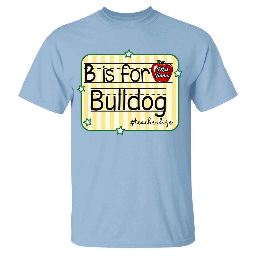Personalized Retro Stripe School Mascot Custom Apple Name Teacher T-Shirt, Custom Gifts For Teacher Vr2 Nh00