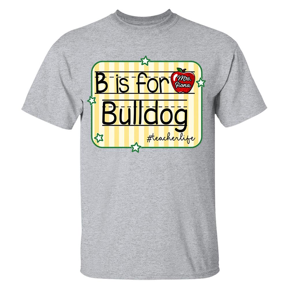 Personalized Retro Stripe School Mascot Custom Apple Name Teacher T-Shirt, Custom Gifts For Teacher Vr2 Nh00