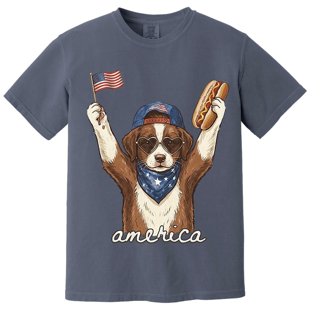 Custom Dog Cat Photo Shirt – Patriotic Pet Lover T-Shirt