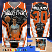 I Will Always Be Your Biggest Fan Personalized All Over Print Basketball Jersey For Basketball Mom Grandma Sport Family Na02 Pt99