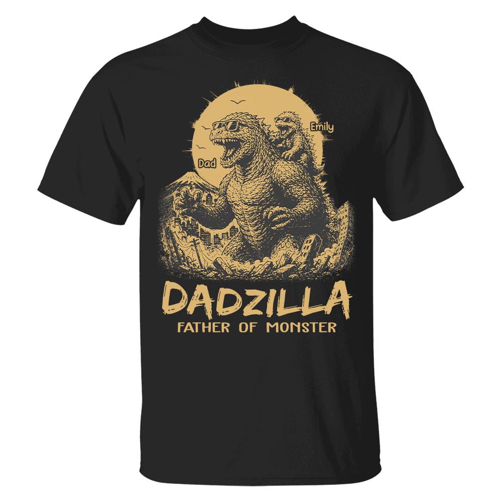 Dadzilla Father Of The Monsters Personalized Shirt Gift For Dad, Happy Father's Day 2026 T1807 Hv01
