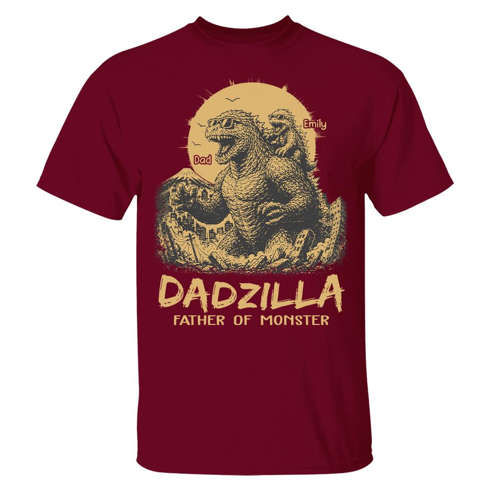 Dadzilla Father Of The Monsters Personalized Shirt Gift For Dad, Happy Father's Day 2026 T1807 Hv01