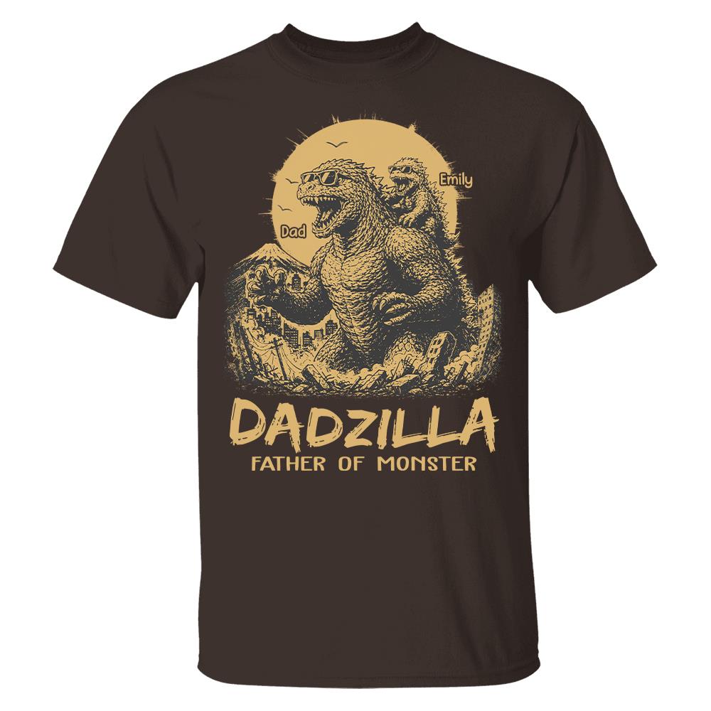 Dadzilla Father Of The Monsters Personalized Shirt Gift For Dad, Happy Father's Day 2026 T1807 Hv01
