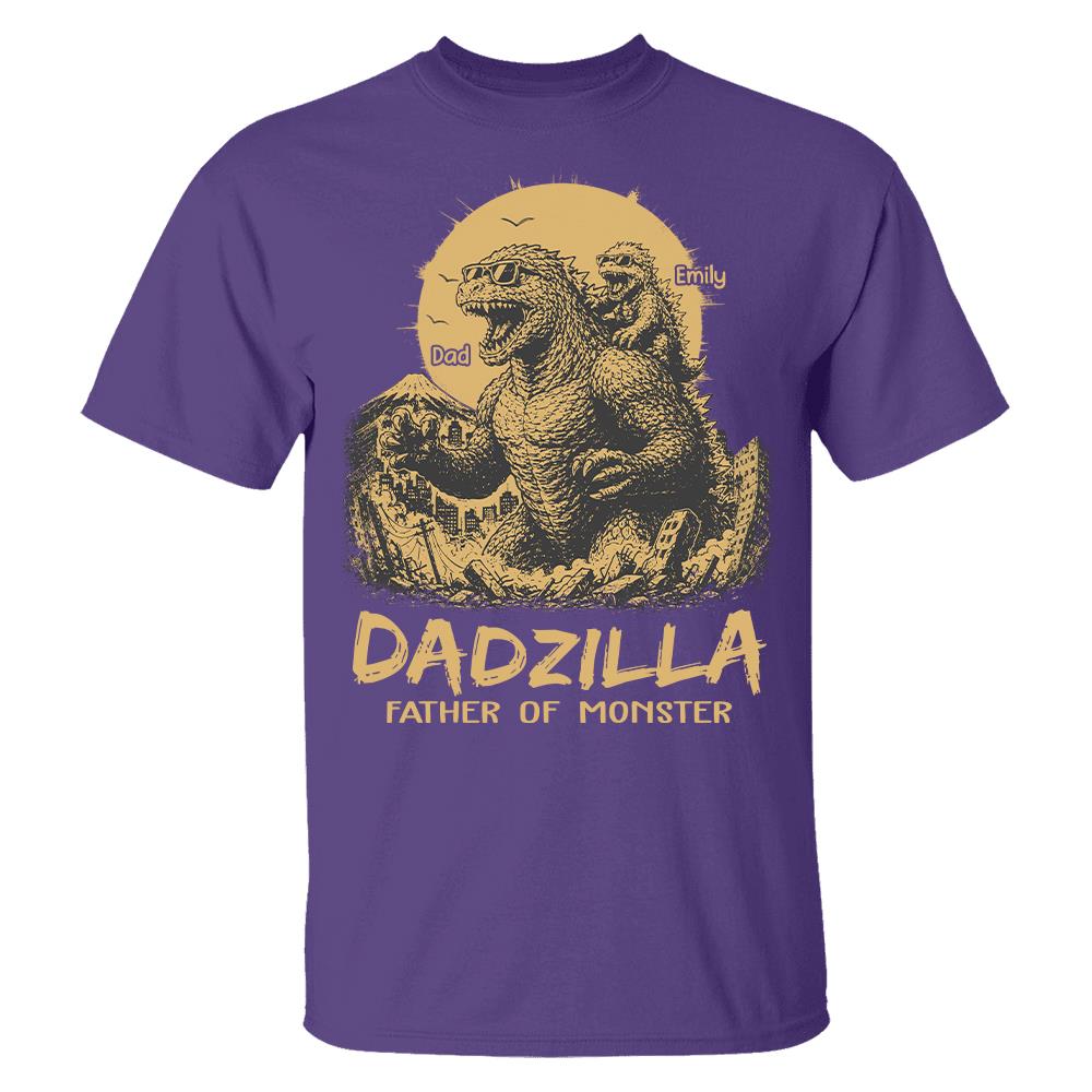 Dadzilla Father Of The Monsters Personalized Shirt Gift For Dad, Happy Father's Day 2026 T1807 Hv01