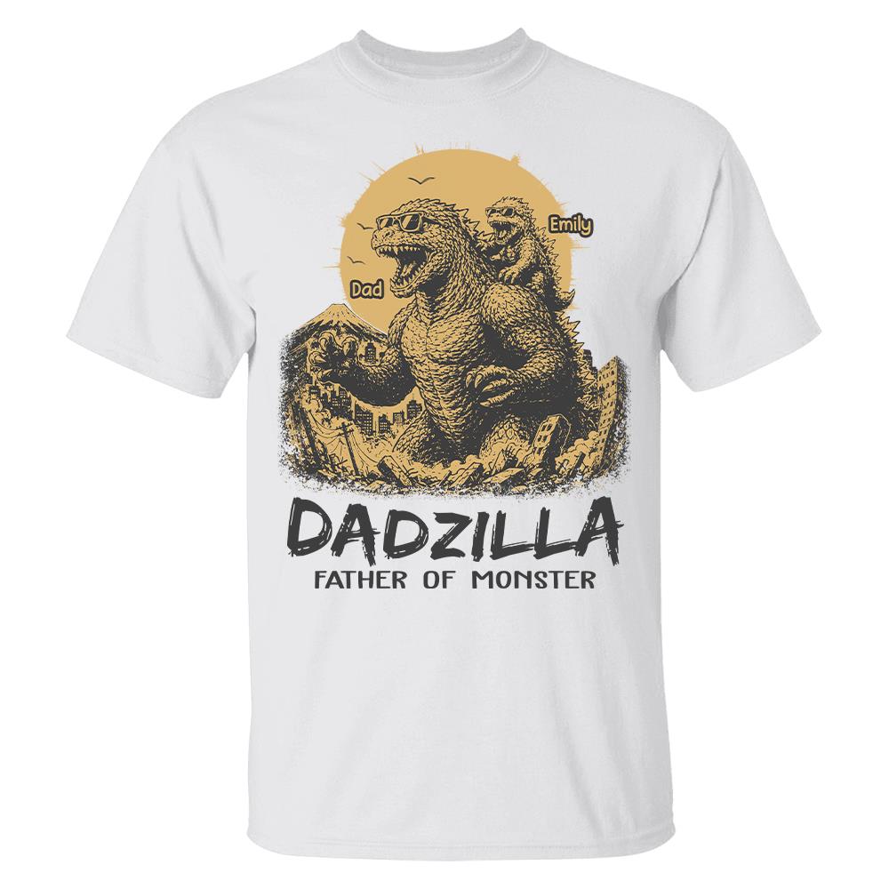 Dadzilla Father Of The Monsters Personalized Shirt Gift For Dad, Happy Father's Day 2026 T1807 Hv01