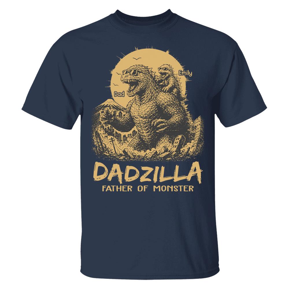 Dadzilla Father Of The Monsters Personalized Shirt Gift For Dad, Happy Father's Day 2026 T1807 Hv01