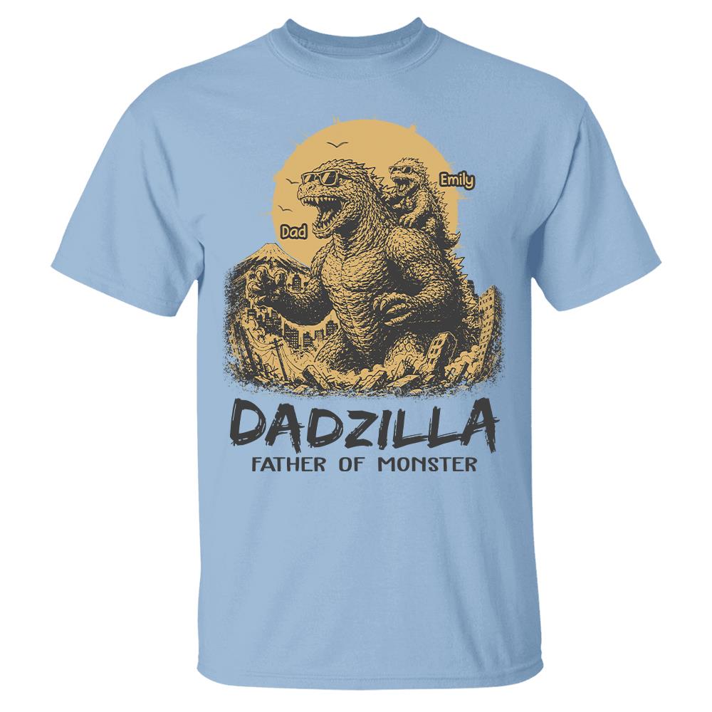 Dadzilla Father Of The Monsters Personalized Shirt Gift For Dad, Happy Father's Day 2026 T1807 Hv01