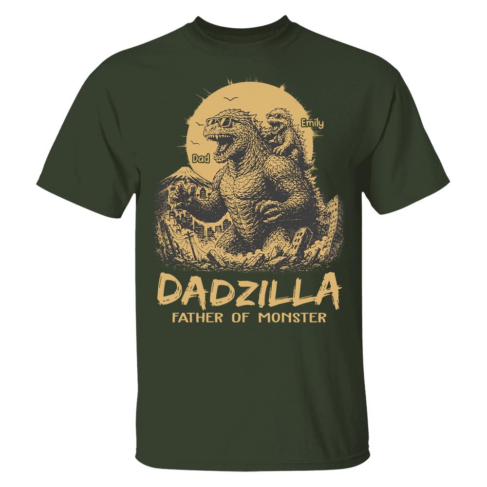 Dadzilla Father Of The Monsters Personalized Shirt Gift For Dad, Happy Father's Day 2026 T1807 Hv01