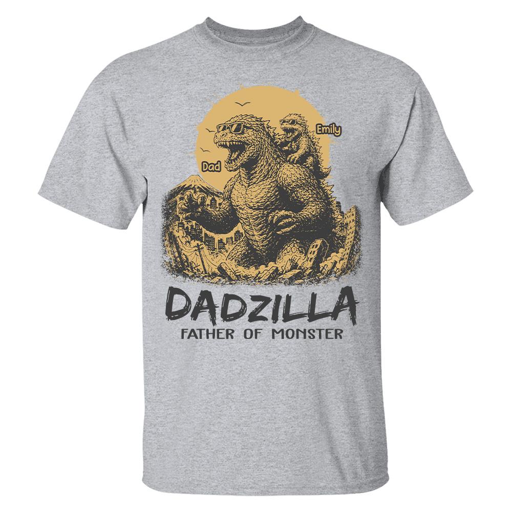 Dadzilla Father Of The Monsters Personalized Shirt Gift For Dad, Happy Father's Day 2026 T1807 Hv01